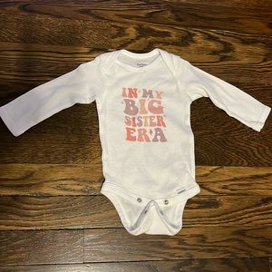 Brand New 3-6month in my big sister ERA shirt